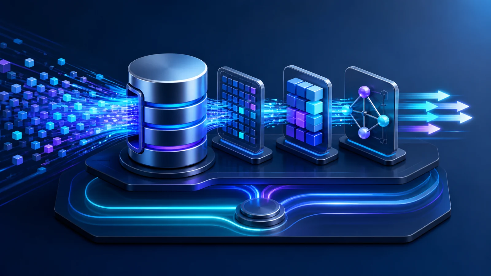 Database queries accelerated through indexing, caching, and optimized execution paths
