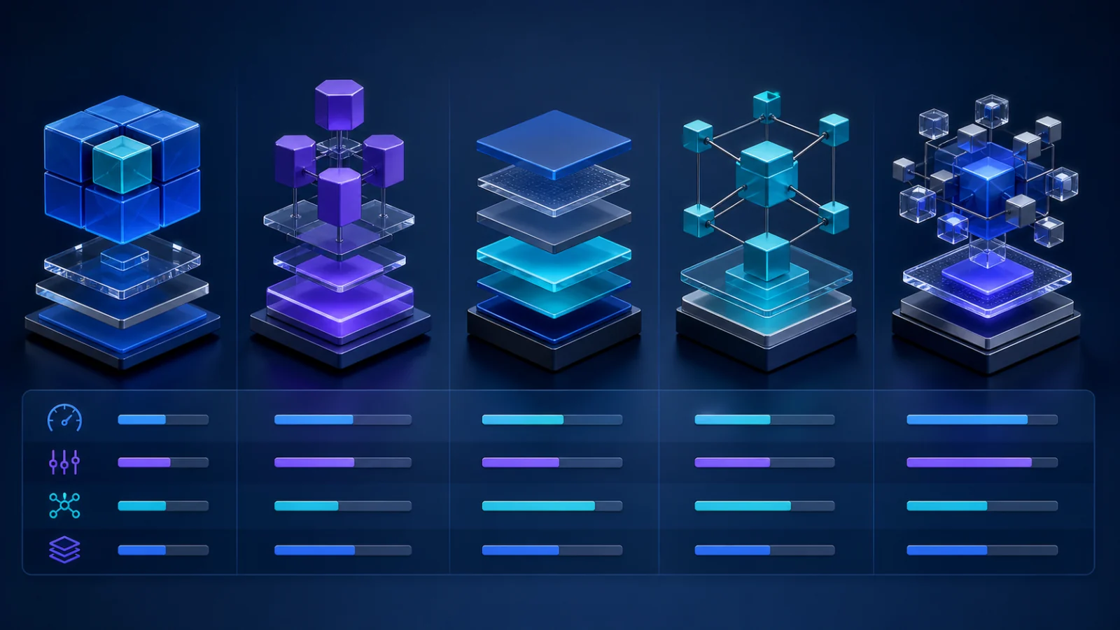 Web development frameworks compared across performance, flexibility, and complexity